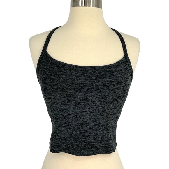 Beyond Yoga Space Dye Slim Racerback Cropped Tank Heather Charcoal Gray Size S - Picture 1 of 9